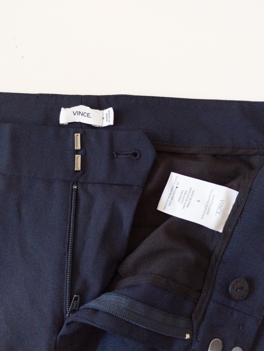 Vince Wool Blend Trousers Size 6 - Picture 3 of 12